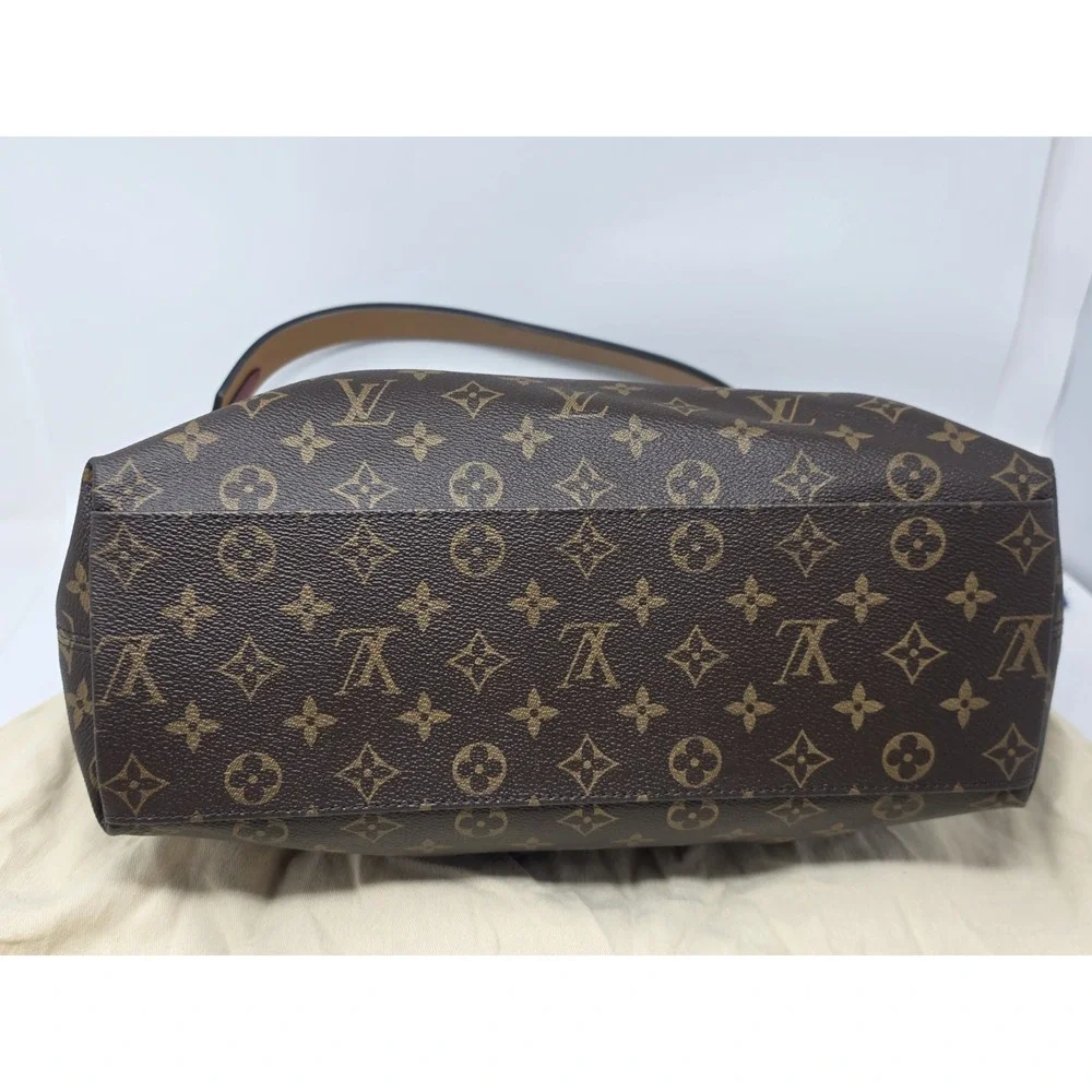 Louis Vuitton Monogram Tuileries Hobo M43154 Coated Canvas Leather Trim Handbag